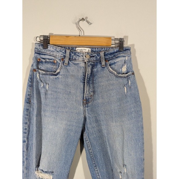 Abercrombie & Fitch Blue The Skinny High Rise Curve Love Jeans Women Size 27 - Picture 4 of 9